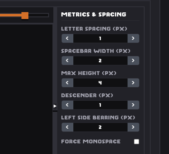 Metrics and Spacing panel next to the Live Preview
